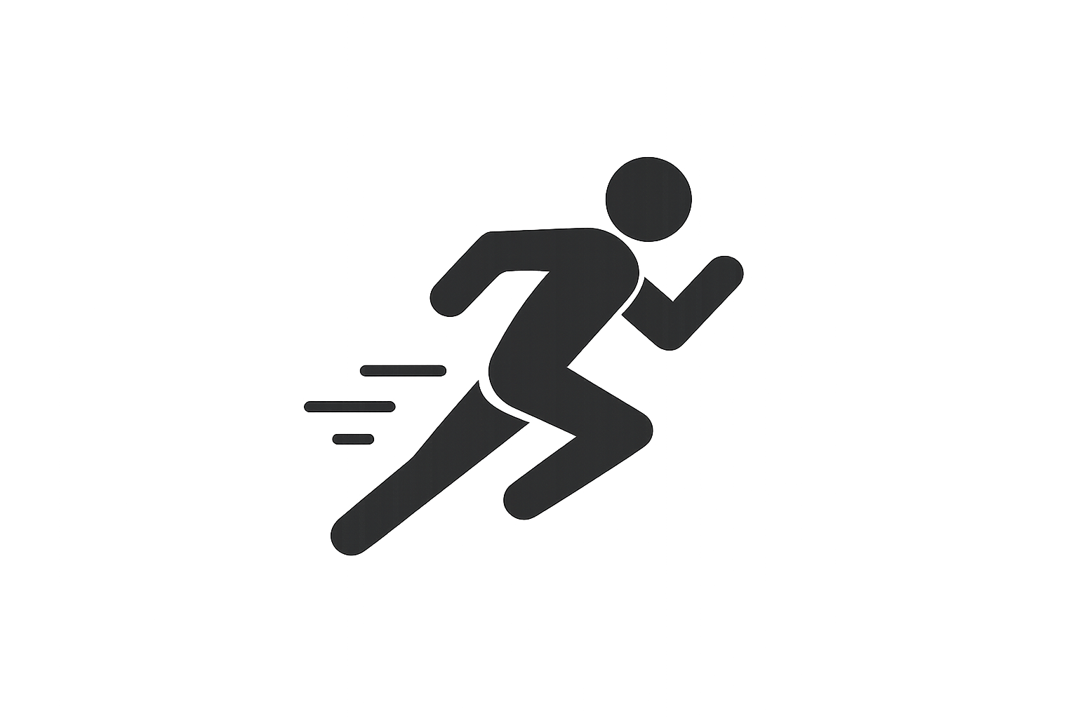 Small simple icon of a runner
