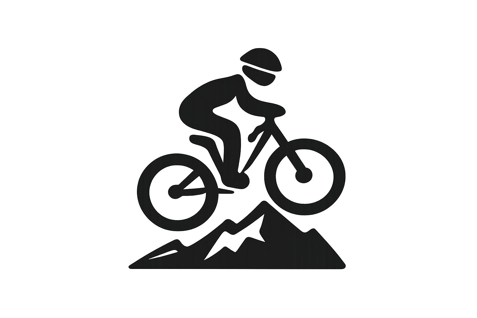 simple icon of a mountian biker